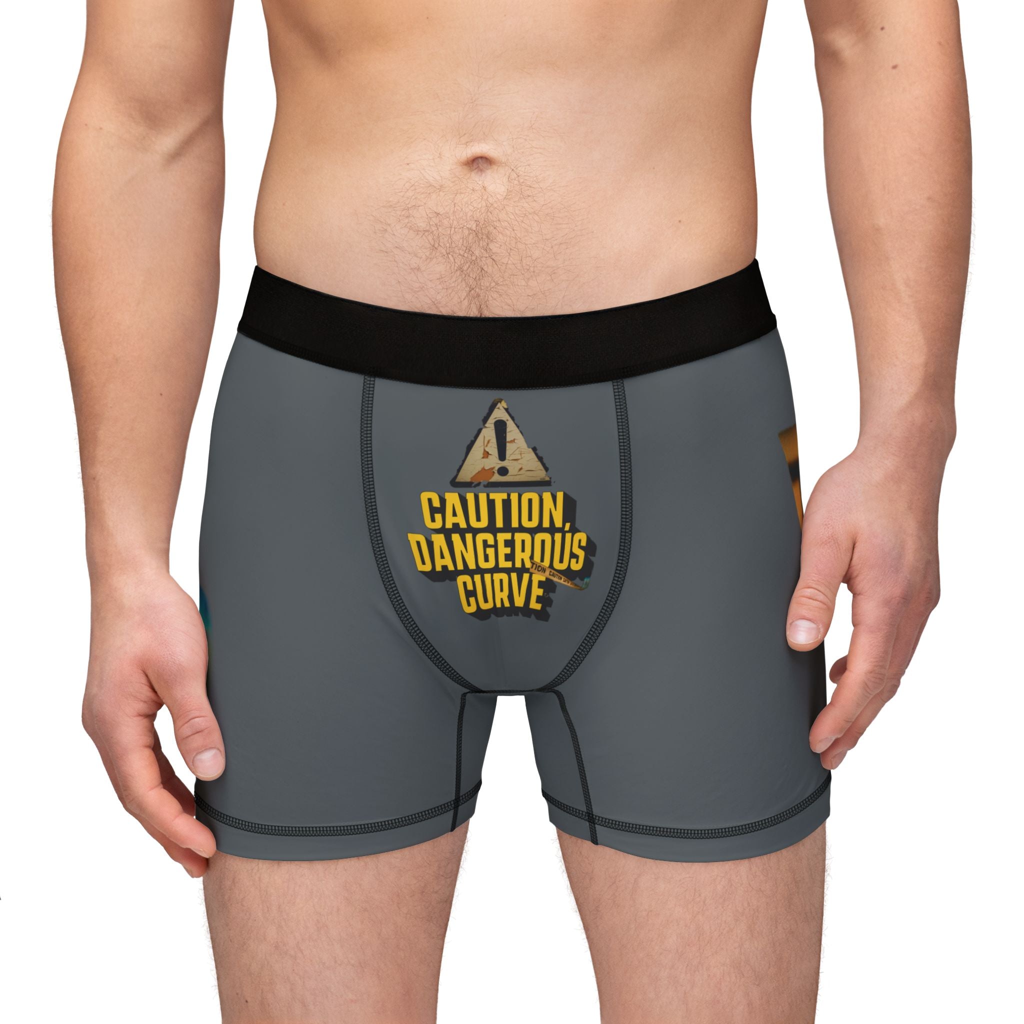 Caution Dangerous Curve Men's Boxers